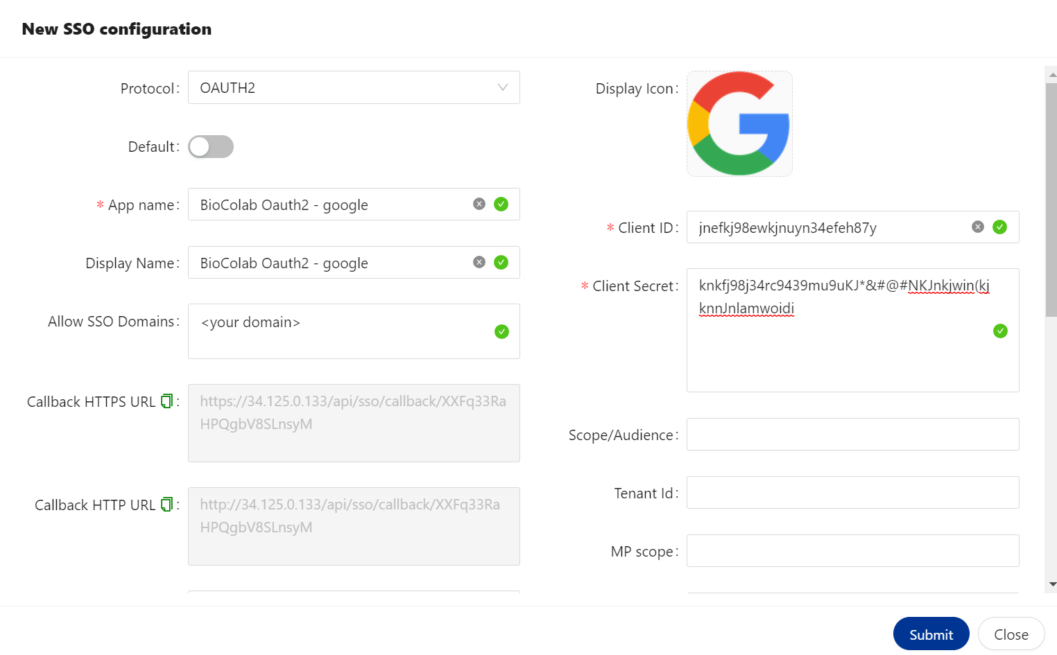 Oauth2 detail google